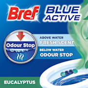 Bref Blue Active Eucalyptus Rim Block Toilet Cleaner
