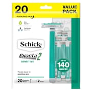 Schick Mens Razor Exacta 2 Disposable Sensitive
