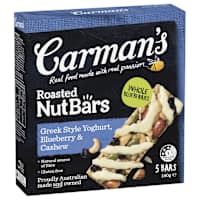 Carman's Roasted Nut Bars Greek Style Yoghurt Blueberry