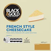 Black & Gold French Style Cheesecake