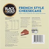 Black & Gold French Style Cheesecake