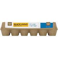 Black & Gold Large Caged Eggs 18 Pack