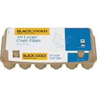 Black & Gold Large Caged Eggs 18 Pack