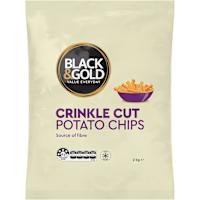 Black & Gold Chips Crinkle Cut