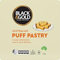Black & Gold Puff Pastry Sheets