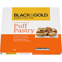 Black & Gold Puff Pastry Sheets