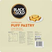 Black & Gold Puff Pastry Sheets