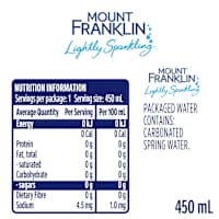 Mount Franklin Lightly Sparkling Water Bottle