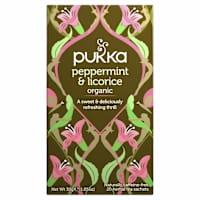 Pukka Herbs Peppermint & Licorice Herbal Tea Bags Organic & Fair Peppermint Leaf and Licorice