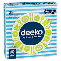 Deeko 2 Ply Printed Lunch Napkins