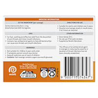 Strepsils Double Antibacterial Soothing Sore Throat Lozenges Orange