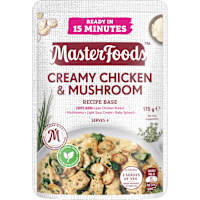 MasterFoods Ready in 15 Minutes Creamy Chicken & Mushroom Recipe Base