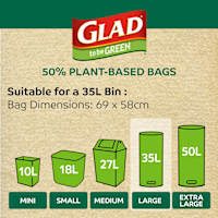 Glad to be Green 50% Plant Based Bags Large