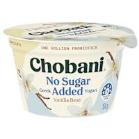 Chobani No Sugar Added Greek Yoghurt Vanilla Bean