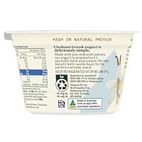 Chobani No Sugar Added Greek Yoghurt Vanilla Bean