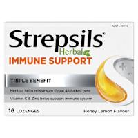 Strepsils Herbal Immune Support Lozenges Honey Lemon