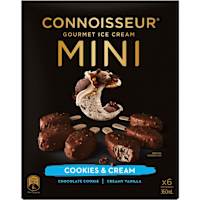 Connoisseur Gourmet Ice Cream Mini Cookies & Cream Sticks