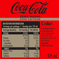 Coca Cola Zero Sugar Zero Caffeine