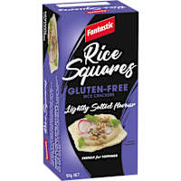 Fantastic Rice Squares Gluten-Free Rice Crackers Lightly Salted