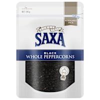 Saxa Black Whole Peppercorns
