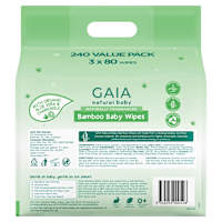 GAIA Natural Baby Bamboo Baby Wipes