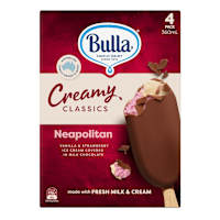 Bulla Creamy Classics  Neapolitan Vanilla Strawberry Stick