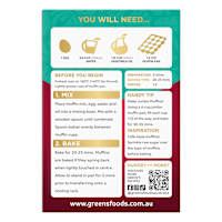 Green's Muffin Mix Raspberry White Choc