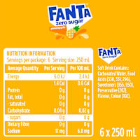Fanta Pineapple Zero Sugar Soft Drink Multipack Mini Can