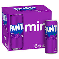 Fanta Grape Soft Drink Multipack Mini Cans