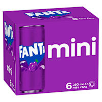Fanta Grape Soft Drink Multipack Mini Cans