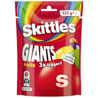 Skittles Giants Fruits Chewy Lollies Snack & Share Bag