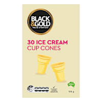 Black & Gold Cup Cones