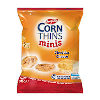 Real Foods Corn Thins Minis Cheddar Cheese