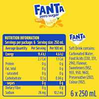 Fanta Zero Sugar Lemon Mini Cans 