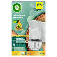 Air Wick Essential Oil Air Freshener Plug In Diffuser Blue Eucalyptus & Cedarwood