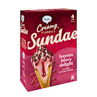 Bulla Creamy Classics Boysenberry Sundae Cone