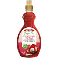 Queen Sugar Free Strawberry Sundae Flavoured Topping