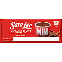 Sara Lee Mini Cups Chocolate Bavarian 