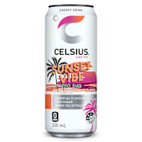 Celsius Sunset Vibe Sparkling Mango Passionfruit Flavour