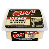 Bega Strong & Bitey Vintage Natural Cheese 15 Slices