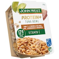 John West Tuna Protein+ Vitamin E Tuna Bowls with Brown & Red Rice, Lime, Lemongrass & Chickpeas
