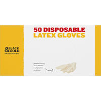 Black & Gold Disposable Latex Gloves