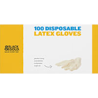Black & Gold Disposable Latex Gloves