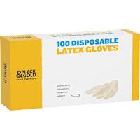 Black & Gold Disposable Latex Gloves