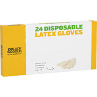 Black & Gold Disposable Latex Gloves