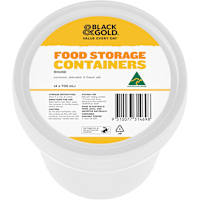 Black & Gold Food Storage Containers Round