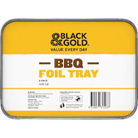 Black & Gold BBQ Foil Tray