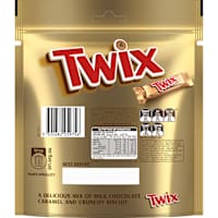 Twix Milk Chocolate Caramel Biscuit Party Share Bag