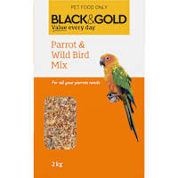Black & Gold Parrot and Wild Bird Mix