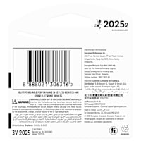 Energizer 2025 3V Lithium Batteries
